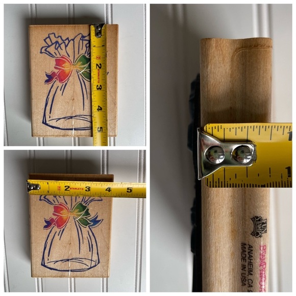 Surprise Bag Wood Mounted Rubber Stamp Birthday Christmas Party Halloween Treat - Picture 5 of 6